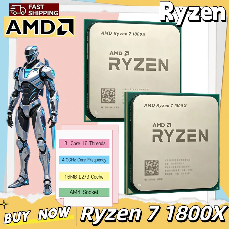 Amd Cpu Ryzen 7 - AMD Ryzen 7 1800X CPU 3.60GHz--4.0GHz