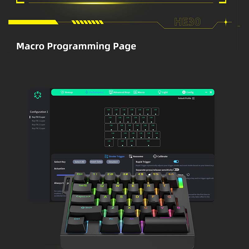 HE30 Mechanical Gaming Keyboar - Esports Gaming Keyboard ulasan dan harga