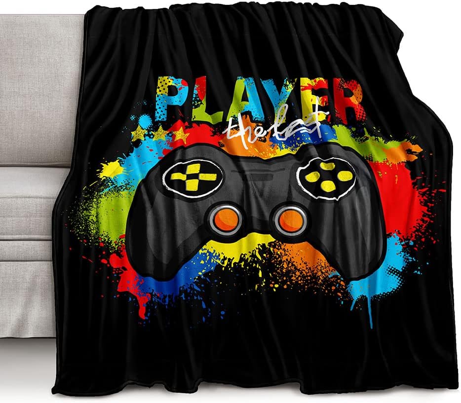Gaming Graphic Fleece Throw Bl - Esports Gaming Bed ulasan dan harga