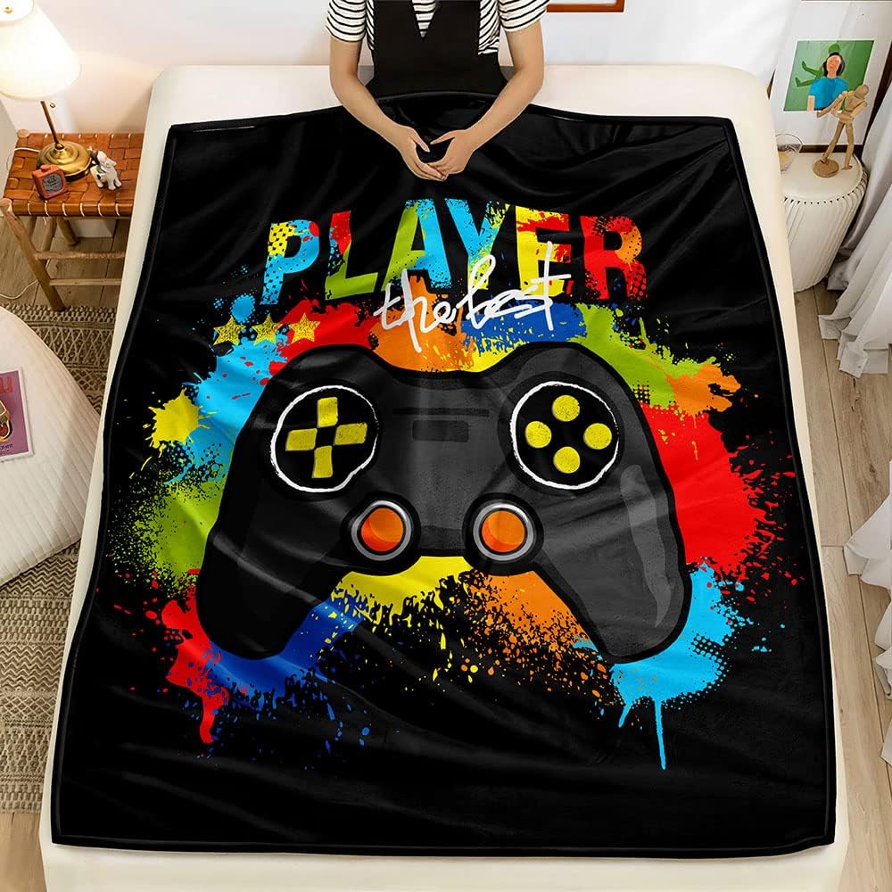 Gaming Graphic Fleece Throw Bl - Esports Gaming Bed ulasan dan harga