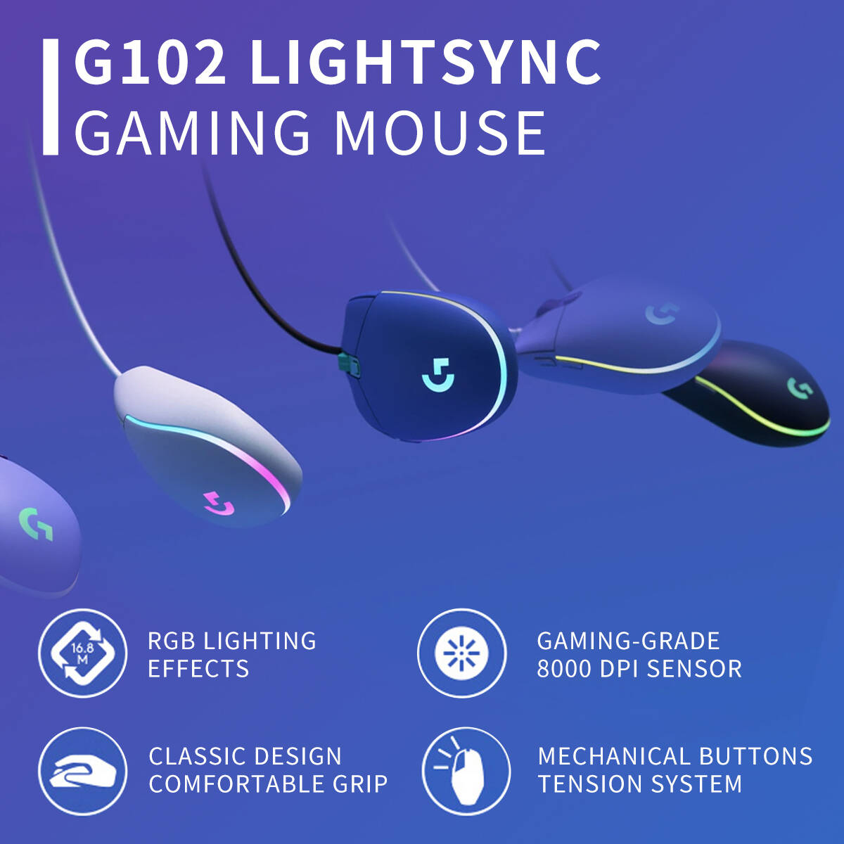 Logitech G102 Gaming Mouse, 20 - Esports Gaming Tournaments ulasan dan harga