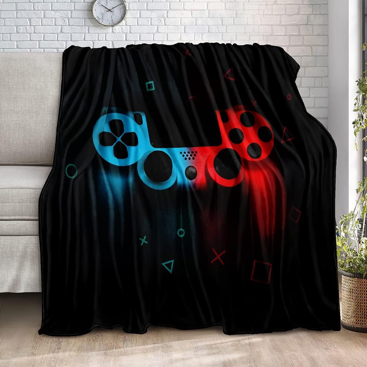 Gaming Pattern Fleece Throw Bl - Esports Gaming Bed ulasan dan harga