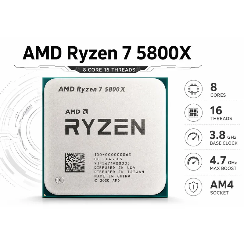 AMD Ryzen 7 5800X Unlocked Ove - Amd Cpu Ryzen 7 ulasan dan harga